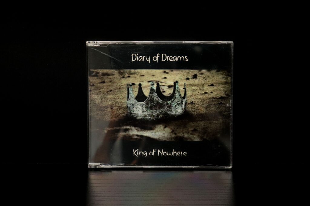 Jewelcase und Cover der Diary of Dreams Single - King of Nowhere