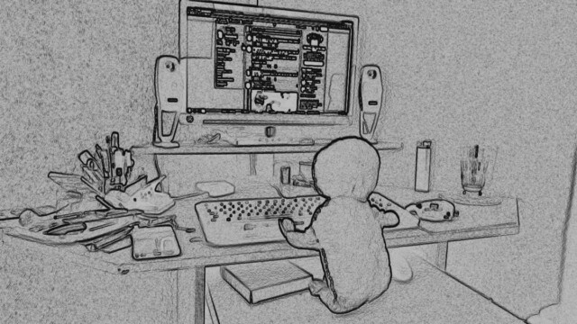 Ein Arbeitswesen. Hier wurde tatsächlich an der Wwwebseite gearbeitet.