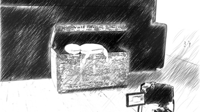 Setup für die Photo/Animationssession "Ab in die Kiste".